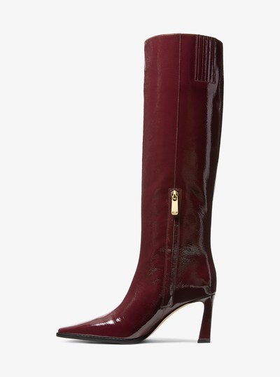 Darrah Patent Leather Boot in OXBLOOD | Michael Kors