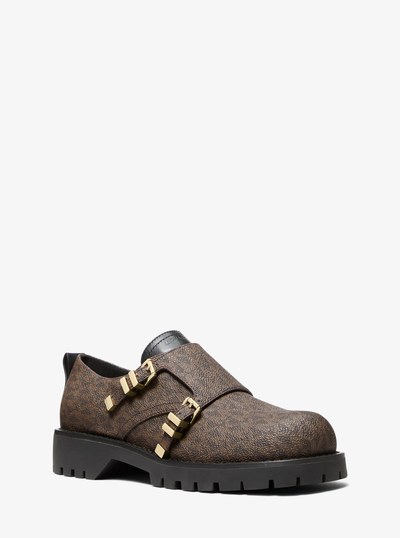 Darrington Signature Logo Loafer in BROWN/BLK | Michael Kors