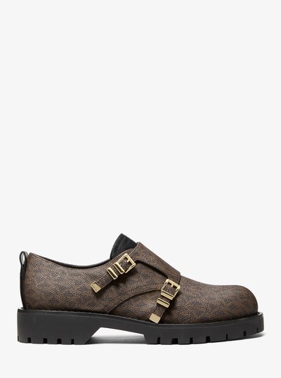 Darrington Signature Logo Loafer in BROWN/BLK | Michael Kors