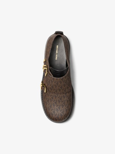 Darrington Signature Logo Loafer in BROWN/BLK | Michael Kors