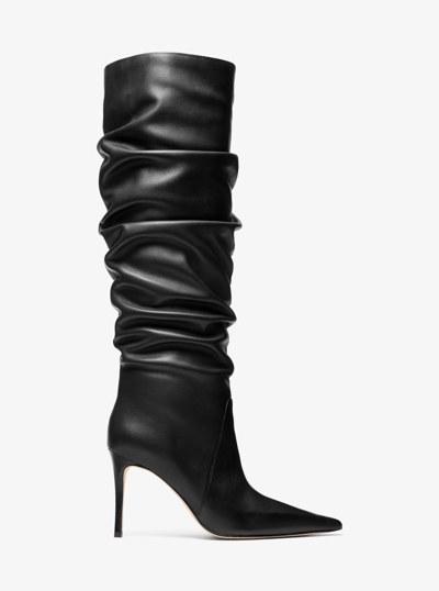 Dawn Leather Boot in BLACK | Michael Kors