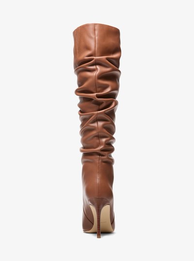 Dawn Leather Boot in LUGGAGE | Michael Kors