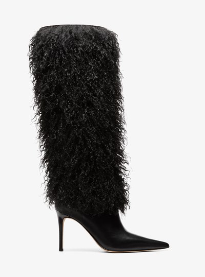 Botte Dawn en fausse toison d&rsquo;agneau in NOIR | Michael Kors