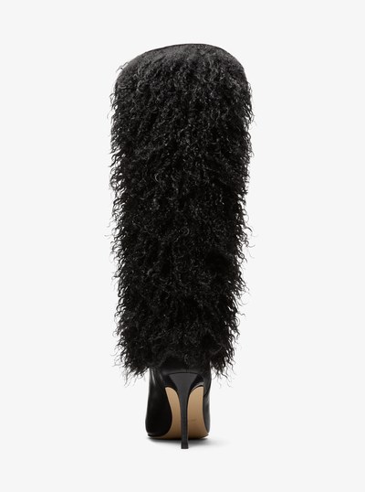 Botte Dawn en fausse toison d&rsquo;agneau in NOIR | Michael Kors