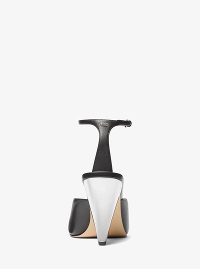 Electra Leather Sandal in BLACK | Michael Kors