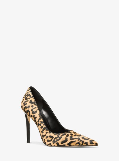 Elyse Leopard Print Calf Hair Pump in MARIGOLD | Michael Kors
