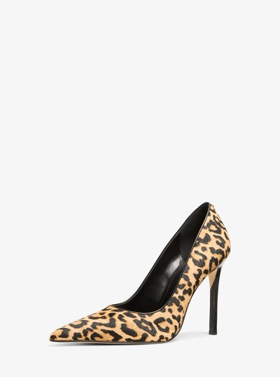 Elyse Leopard Print Calf Hair Pump in MARIGOLD | Michael Kors