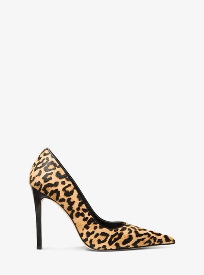 Elyse Leopard Print Calf Hair Pump in MARIGOLD | Michael Kors