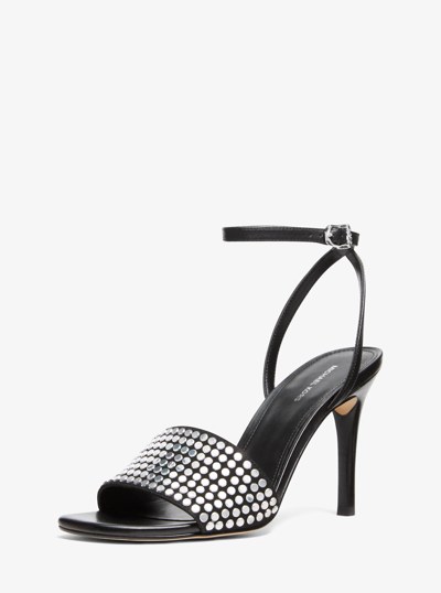 Sandale Elyse en cuir &agrave; clous in NOIR | Michael Kors