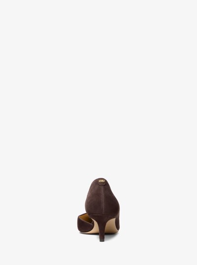 Elyse Suede Kitten Pump in CHOCOLATE | Michael Kors
