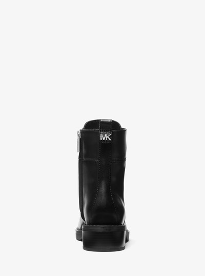Lyle Leather Combat Boot in BLACK | Michael Kors