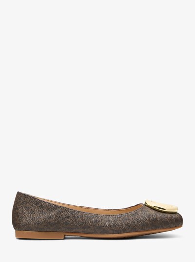 Milan Suede Ballet Flat in BROWN | Michael Kors