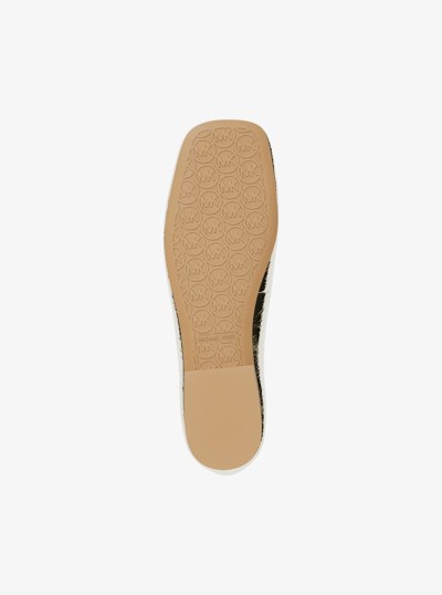 Milan Crackled Metallic Leather Ballet Flat