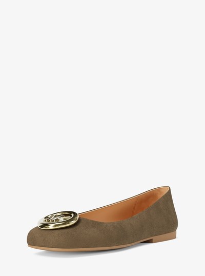 Milan Suede Ballet Flat in HUSK | Michael Kors
