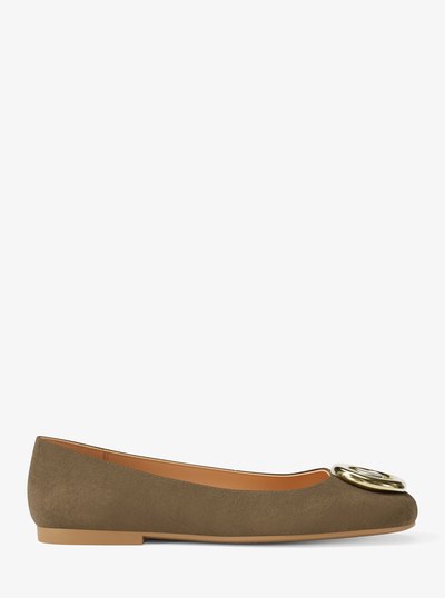 Milan Suede Ballet Flat in HUSK | Michael Kors