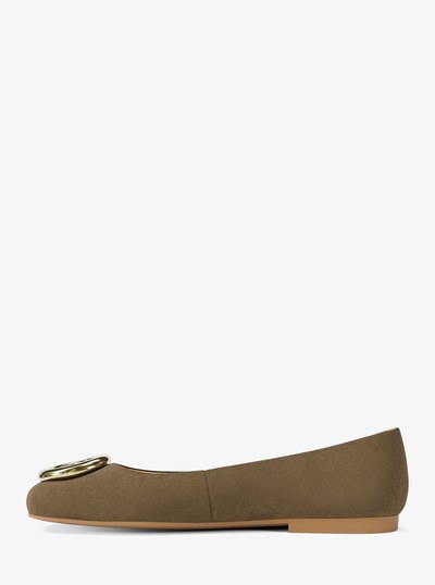 Milan Suede Ballet Flat in HUSK | Michael Kors