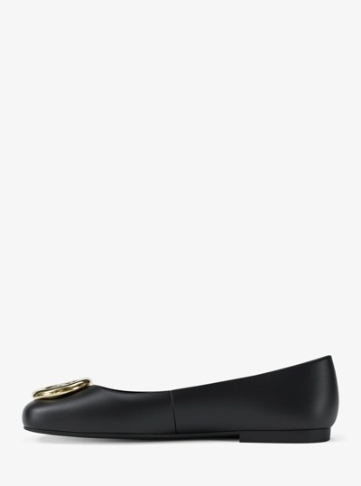 Milan Leather Ballet Flat in BLACK | Michael Kors