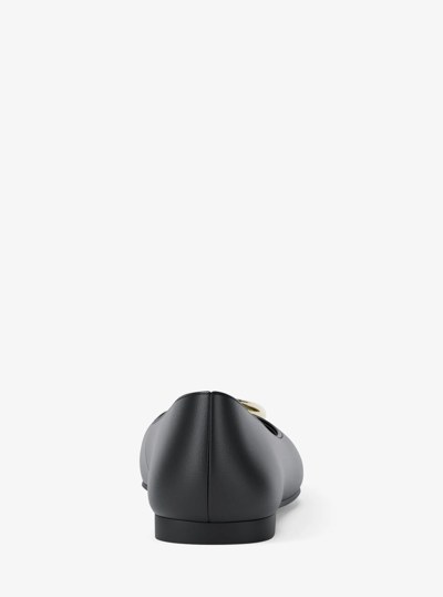 Milan Leather Ballet Flat in BLACK | Michael Kors