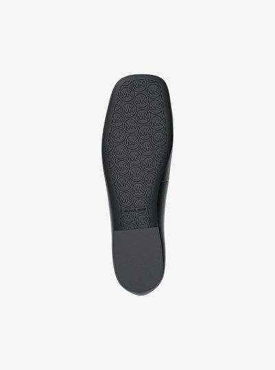 Milan Leather Ballet Flat in BLACK | Michael Kors