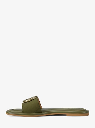 Milan Suede Slide Sandal in PISTACHIO | Michael Kors
