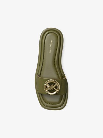Milan Suede Slide Sandal in PISTACHIO | Michael Kors