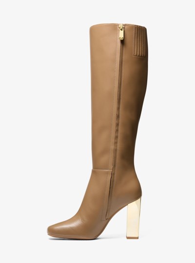 Matilda Leather Boot in HUSK | Michael Kors