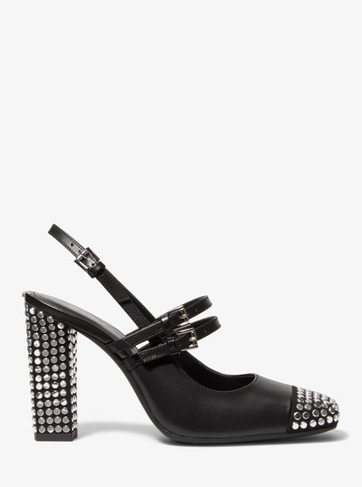 Matilda Studded Leather Pump in BLACK | Michael Kors