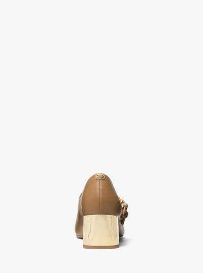 Matilda Leather Mary Jane Pump in HUSK | Michael Kors