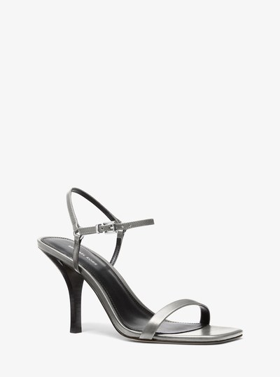 Selina Burnished Leather Sandal in STORM | Michael Kors