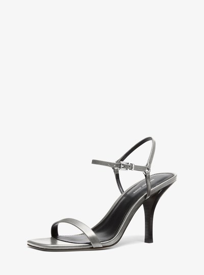 Selina Burnished Leather Sandal in STORM | Michael Kors