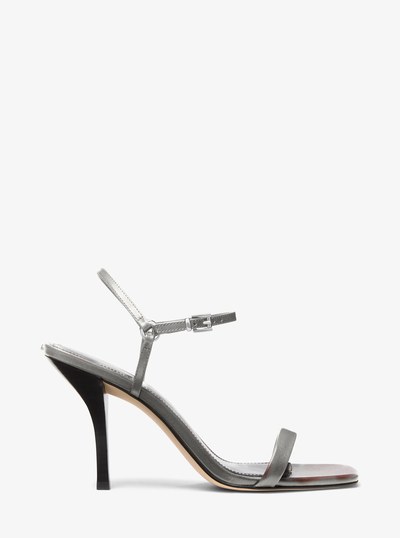 Selina Burnished Leather Sandal in STORM | Michael Kors