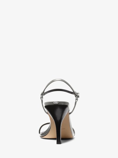 Selina Burnished Leather Sandal in STORM | Michael Kors