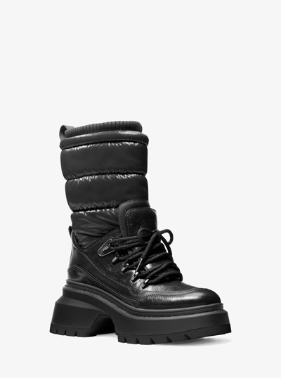 Shiloh Mixed-Media Boot in BLACK | Michael Kors