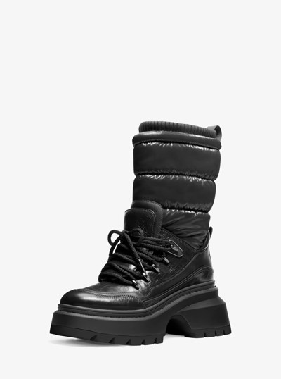 Shiloh Mixed-Media Boot in BLACK | Michael Kors