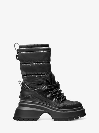 Shiloh Mixed-Media Boot in BLACK | Michael Kors