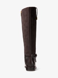 Beverly Quited Suede and Leather Riding Boot