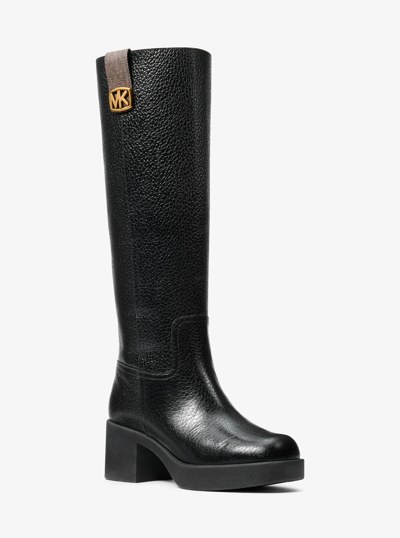 Bryant Leather Platform Boot in BLACK | Michael Kors