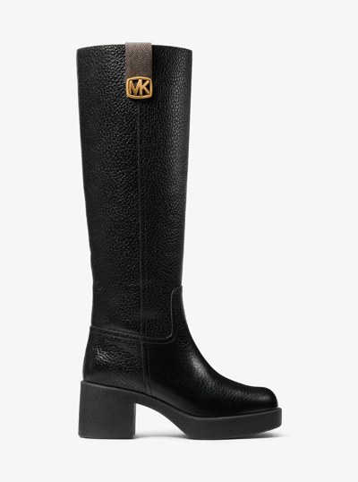 Bryant Leather Platform Boot in BLACK | Michael Kors