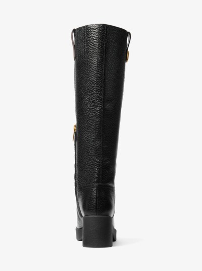 Bryant Leather Platform Boot in BLACK | Michael Kors