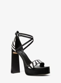 Cami Zebra Print Calf Hair Platform Sandal