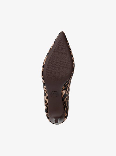 Alina Flex Leopard Print Calf  Hair Pump in DK CAMEL MLT | Michael Kors