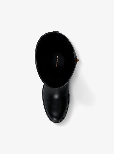 Kimmee Leather Boot in BLACK | Michael Kors