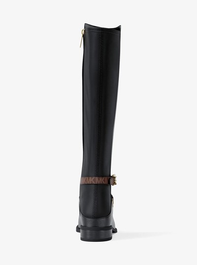 Rachel Signature Logo Trim Boot in BLK/BROWN | Michael Kors