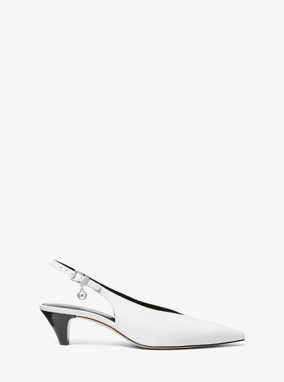 Tonya Leather Slingback Pump in OPTIC WHITE | Michael Kors