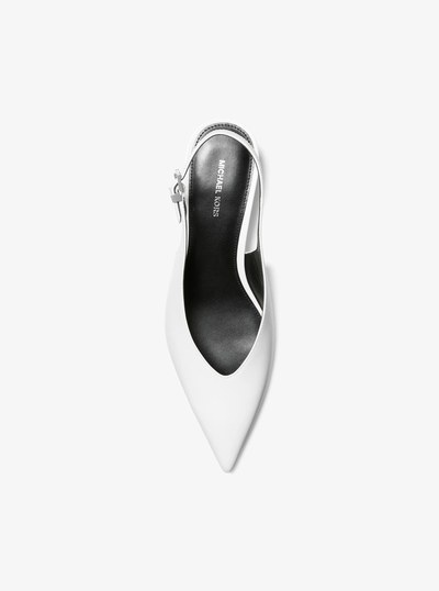 Tonya Leather Slingback Pump in OPTIC WHITE | Michael Kors