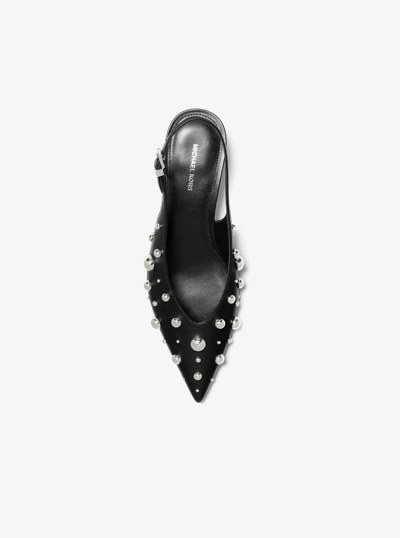 Tonya Studded Slingback Pump in BLACK | Michael Kors