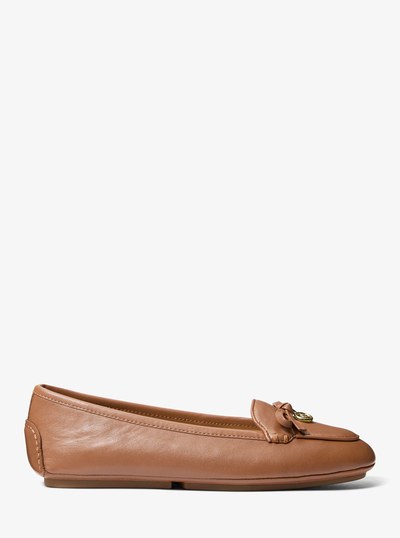 Wendy Leather Moccasin in LUGGAGE | Michael Kors