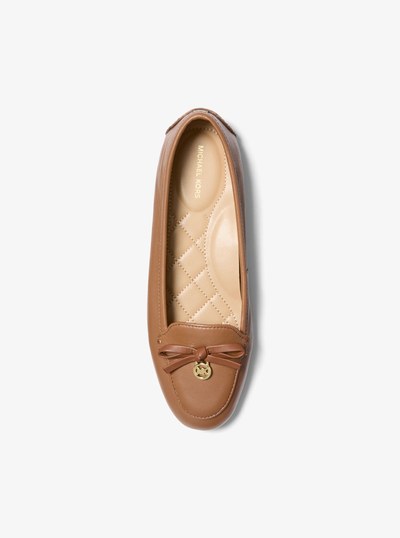 Wendy Leather Moccasin in LUGGAGE | Michael Kors