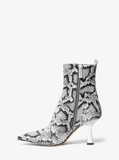 Clara Snake Embossed Leather Ankle Boot