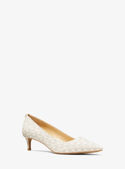 Alina Flex Logo Kitten Pump in VANILLA | Michael Kors